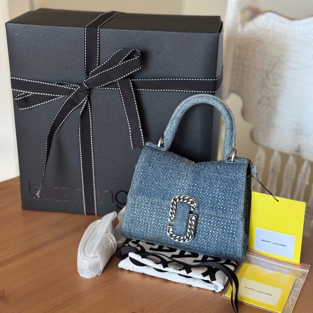 MARC JACOBS The Crystal Denim St. Marc Mini Top Handle - NWT